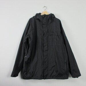 Bonfire Snowboarding Co Hooded Jacket Men's XL Black Nylon Ski Winter Coat 1174